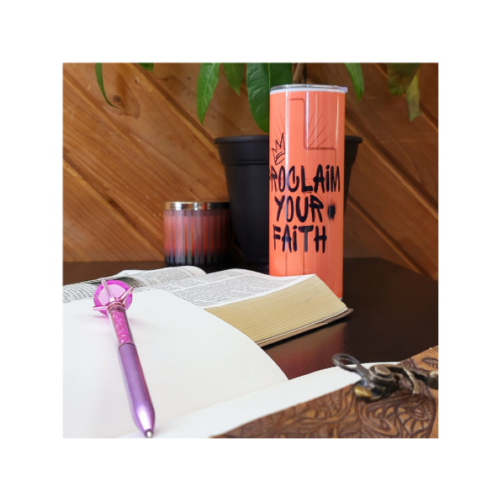 Proclaim Faith Tumbler: Handcrafted 20oz Stainless Steel Tumbler –Proclaim Your Faith