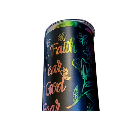 Proclaim Faith Tumbler: Handcrafted 20oz  –Proclaim Faith Over Fear Black