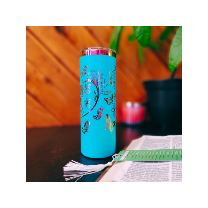 Proclaim Faith Tumbler: Handcrafted 20oz  –Proclaim Faith Over Fear Blue