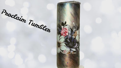 Proclaim Faith Tumblers- Handcrafted 20oz Stainless Steel Cooper Fields and Flowers